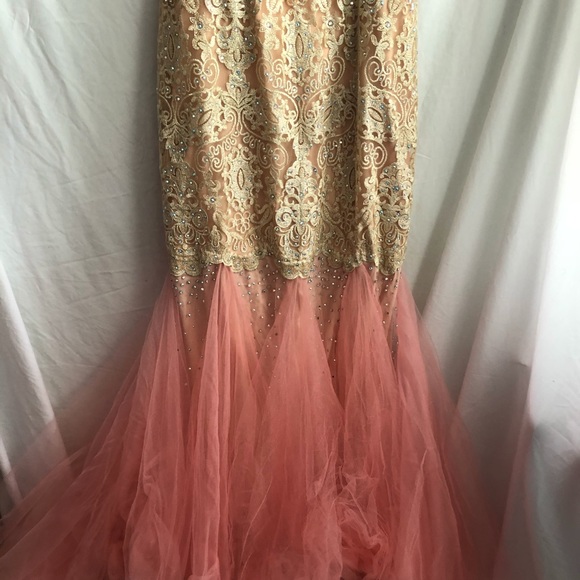 Pink & Cream Rhinestone Dress - Picture 4 of 4